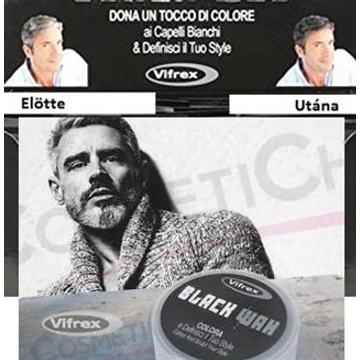 Készlethiány! Olvassa el! - Vifrex Black Wax fekete hajszínező hajwax ősz hajakhoz szakállra PDV-ITA