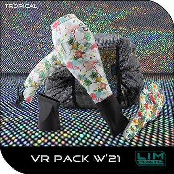 Luxus Professzionális Ionic Tourmaline 2000W hajszárító csomag - Tropical mintával + hajkefe + táska