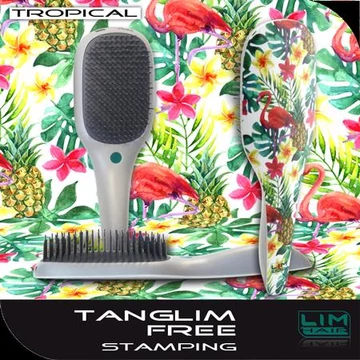 LIM Tanglim Free Flamingo-Tropical - tangle teezer típusú hajsimító és szuper hajkibontó hajkefe