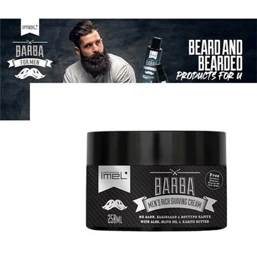 Imel Barber Shaving Cream VEGÁN - PARABÉN - SZILIKON MENTES borotvakrém arcápolókkal IMEL Athén