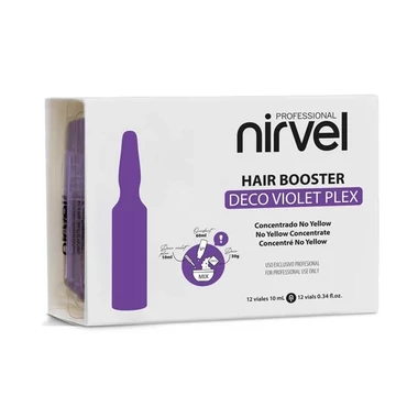 Nirvel Deco Violet Plex Szőkítőporba - krémbe haj sárgulása elleni és hajszerkezet védő ampullák