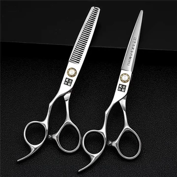 Balkezes Hajvágó és Ritkító olló -Szett- 6.0 Japán Samurai 440C Siccors-38246494876 / 87632741373