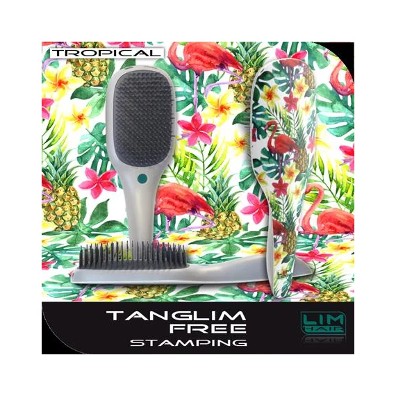 LIM Tanglim Free Flamingo-Tropical - tangle teezer típusú hajsimító és szuper hajkibontó hajkefe