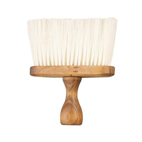 Barber nyakszirtkefe - szőrtelenítő kefe fából széles dús selymes szőrzettel - Barber Line 00306