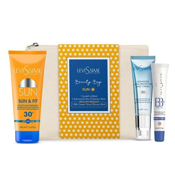 Beauty Bag Sun - Arc - és Testápoló fényvédő napozó csomag magas UV védelemmel + neszeszerrel