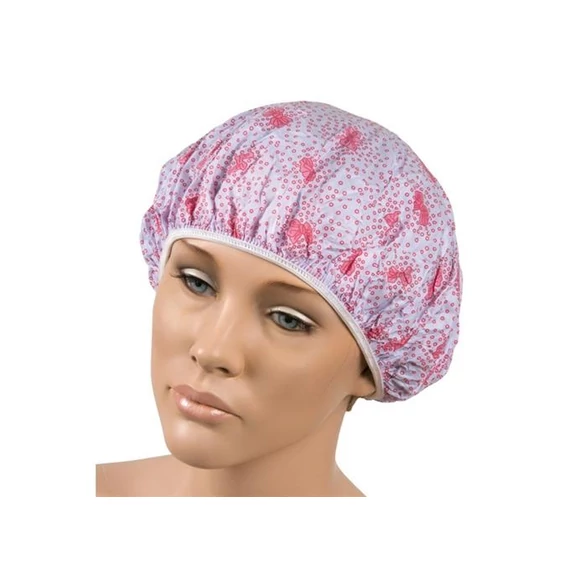 Fodrászkellék Fürdősapka gumival PVC-ből daueroláshoz 3040028 vagy 01542 piros mintával