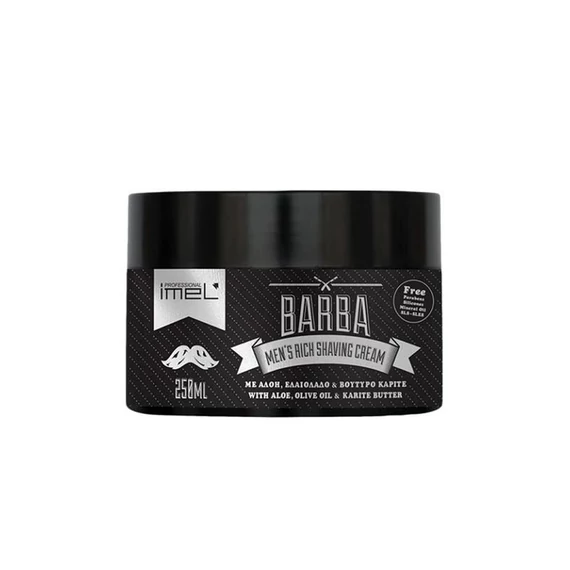 Imel Barber Shaving Cream borotvakrém arcápolókkal