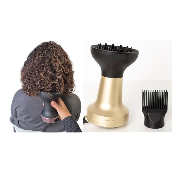 Diffúzor hajszárító volumen fésűvel göndör hajak szárításához OR09299-Gold 2000W