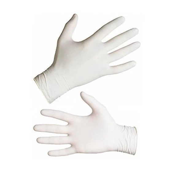 Fodrász gumikesztyű minimális púderral Latex S-es 100 db 