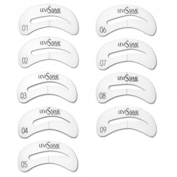 Levissime Eyebrow Patterns Profi Szemöldök forma festő sablon szett
