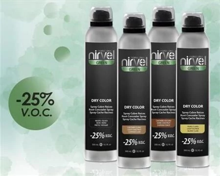 Azonnali hajszínező spray100% őszhaj takarással - Green Nirvel Dry Color