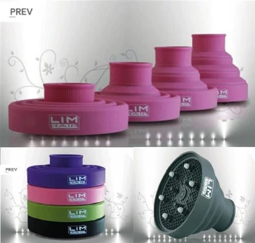 Fekete univerzális hajszárító diffúzor erős rugalmas gumiból LIM-HD 13,5cm - (40-52mm csőr átmérőre)