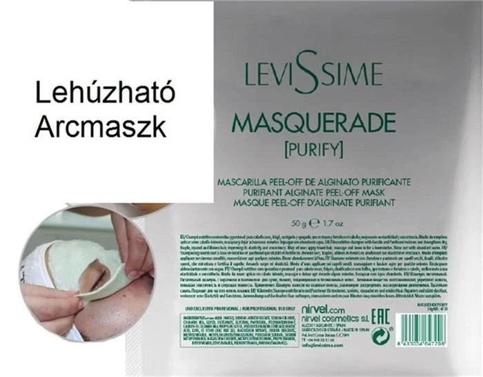 Levissime Purifi Alginat Peel-Off Mask Arctisztító alginát arcmaszk zsíros és kevert típusú arcbőrre