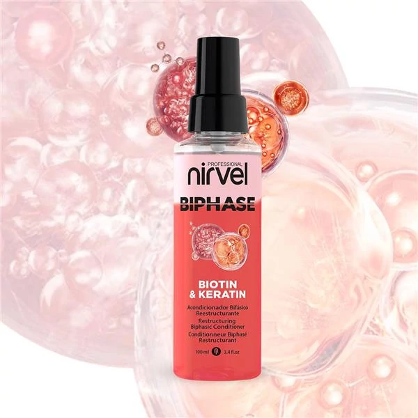 Nirvel Bi Phase keratinos kétfázisú hajkondícionáló hidratáló kifésülő spray töredezett hajra