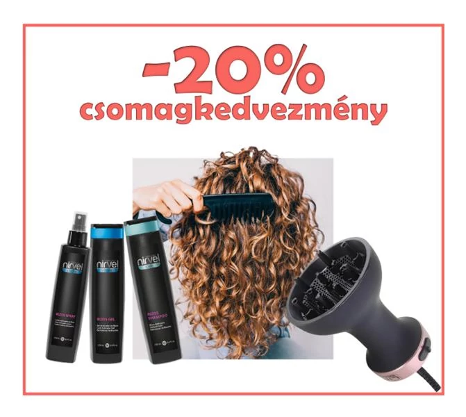Nirvel Curl göndör hajápoló csomag diffúzor hajszárítóval